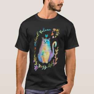 Cat with Bird on Head, Animal Harmony, Nature Bala T-Shirt