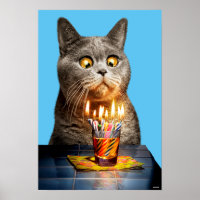 Cat With Birthday Shot Glass