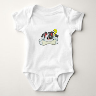 Cat with Bone Baby Bodysuit