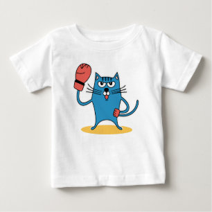 Cat with Boxing Gloves Baby T-Shirt