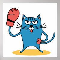 Cat with Boxing Gloves