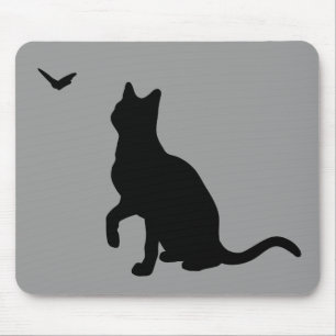 Cat with Butterfly Mousepad
