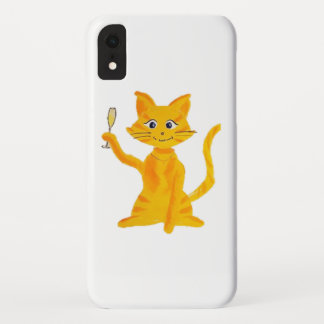 Cat with Champagne iPhone XR Case
