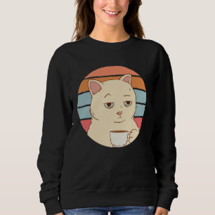 Cat with Coffee Sweatshirt