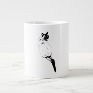 Cat with Confident Turn Large Coffee Mug
