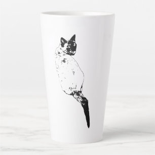 Cat with Confident Turn Latte Mug