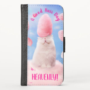Cat With Cotton Candy Hair Case