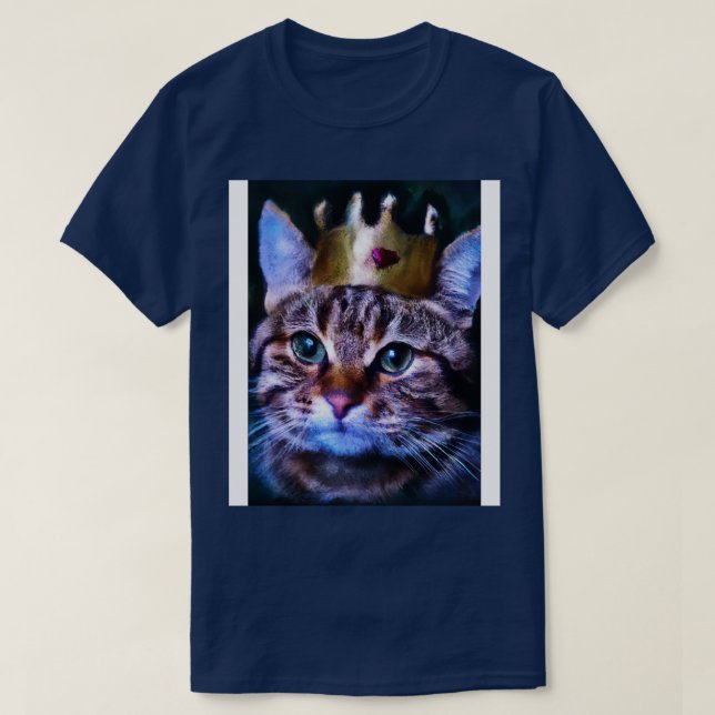 Cat with Crown 2 T-Shirt (Design Front)