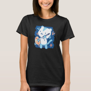Cat with cute face paints pictures for cat owners T-Shirt