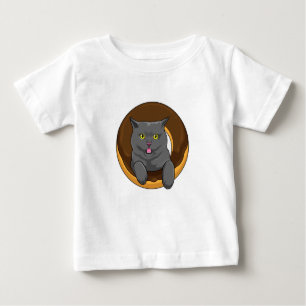 Cat with Doughnut Baby T-Shirt