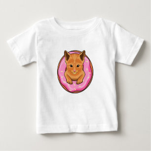 Cat with Doughnut Baby T-Shirt