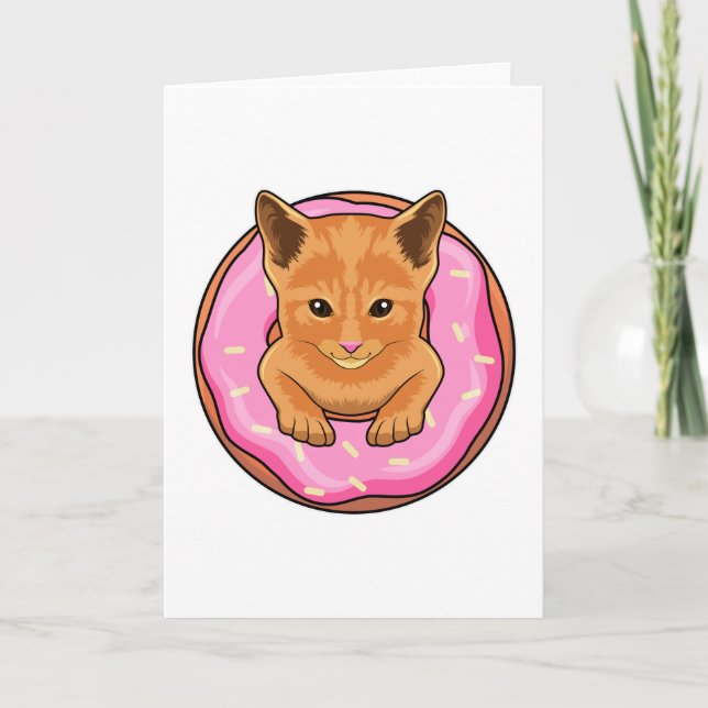 Cat with Doughnut Card (Front)