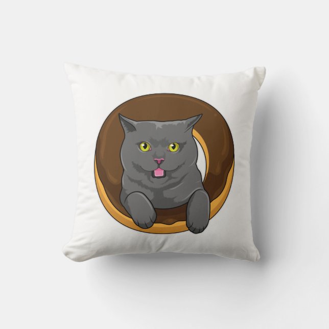 Cat with Doughnut Cushion (Front)