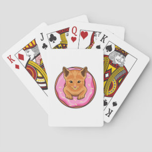 Cat with Doughnut Playing Cards