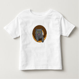 Cat with Doughnut Toddler T-Shirt