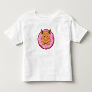 Cat with Doughnut Toddler T-Shirt