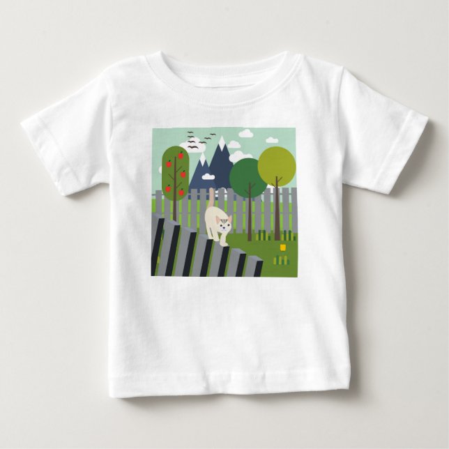 Cat with equilibrium baby T-Shirt (Front)