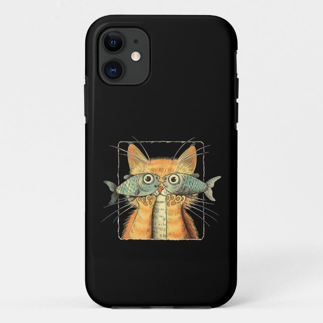 Cat with Fisheyes Kitten Funny Cat Parody Case-Mate iPhone Case (Back)