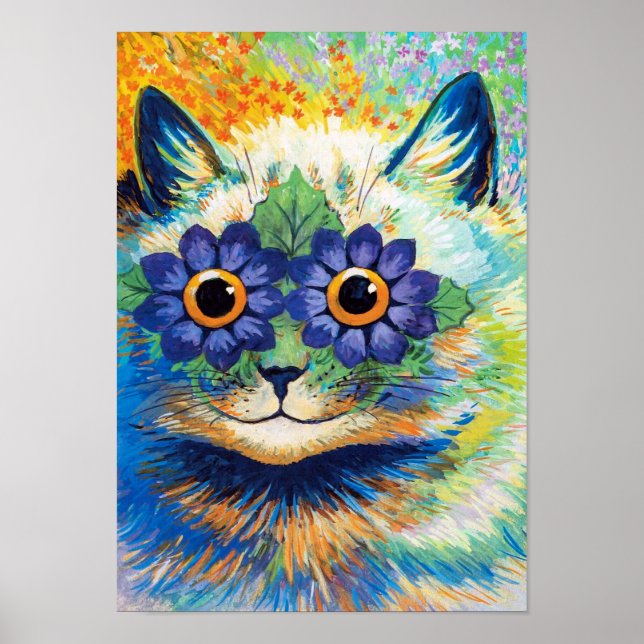 Cat with Flower Eyes | Louis Wain | Poster (Front)
