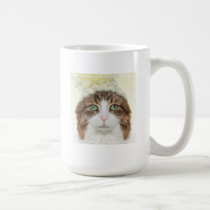 Cat With Flower Hat Coffee Mug