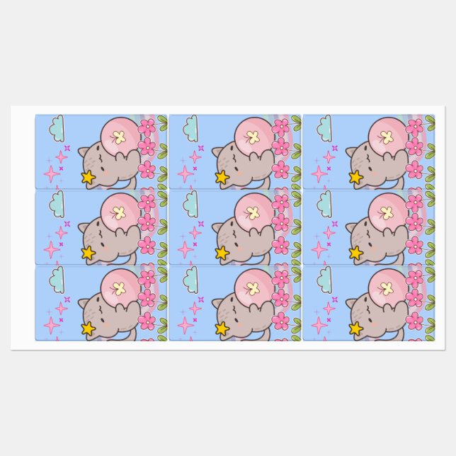 cat  with flowers (Sheet)