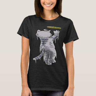 Cat With Frisbee Disc Frisbee Player Thrower Disc  T-Shirt