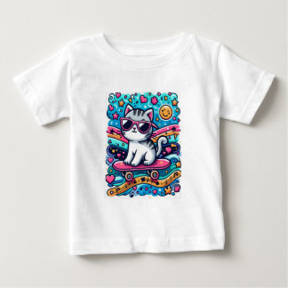 Cat with Glasses Baby T-Shirt
