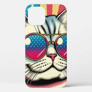 Cat with glasses iPhone 12 case