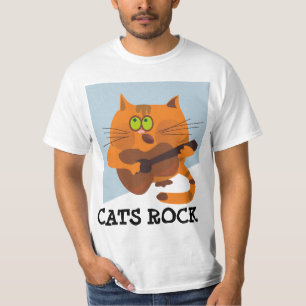 Cat with Guitar, CATS ROCK Funny T-shirts