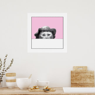 Cat with Hat (Ume) Poster