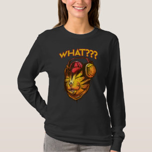 Cat With Headphones Gamer Cat Grooving Music Dj Cl T-Shirt
