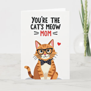 Cat With Heart Mothers Day Card