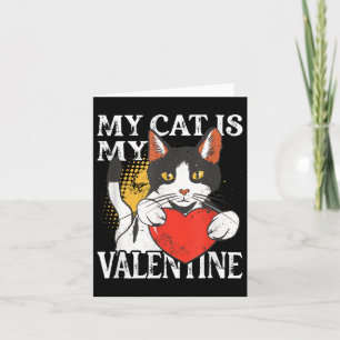 Cat With Heart My Cat Is My Valentine Card