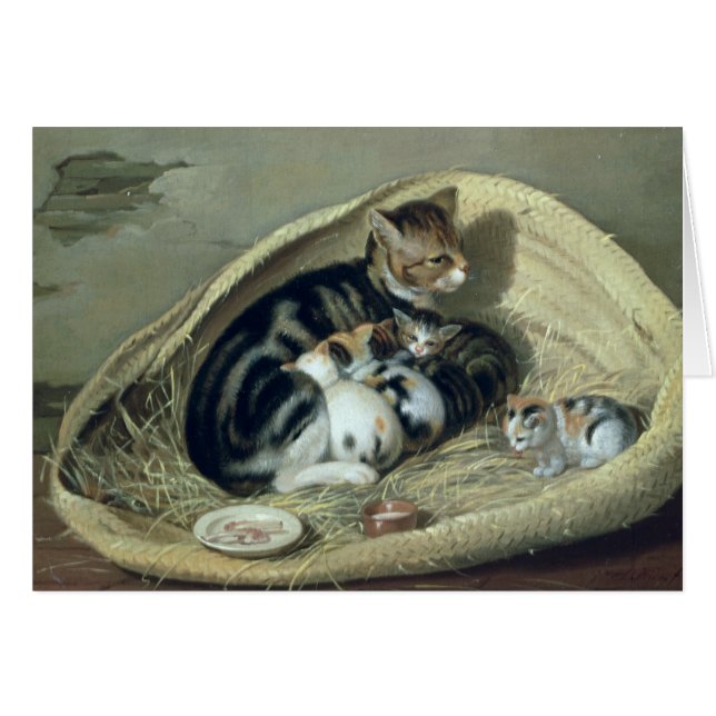 Cat with Her Kittens in a Basket, 1797 (Front Horizontal)