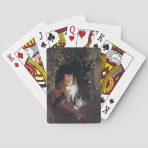 Cat with Kittens Henriette Knip 1844 Playing Cards