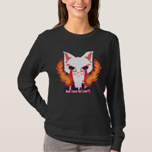 Cat with laser eyes burning down the city T-Shirt