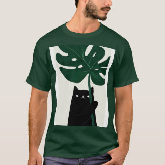Cat with Leave T-Shirt