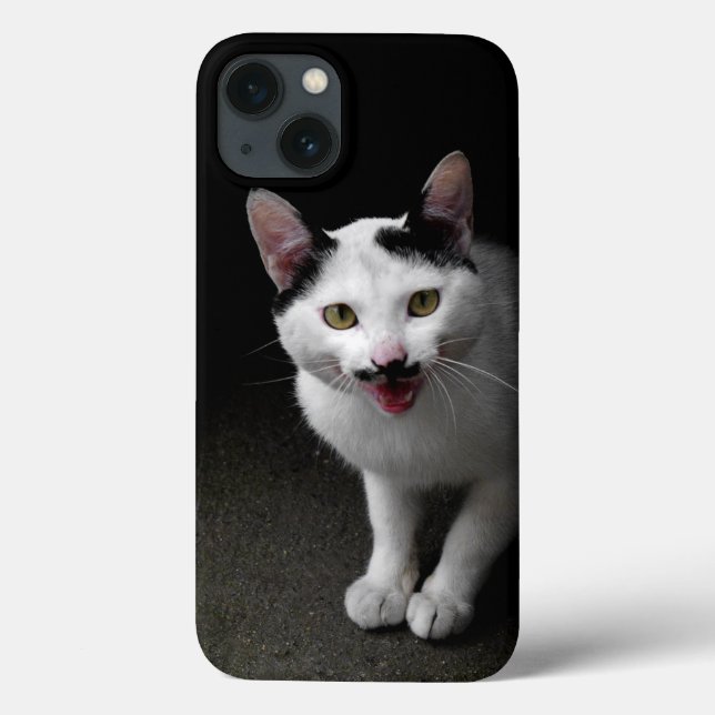 Cat with Moustache Case-Mate iPhone Case (Back)
