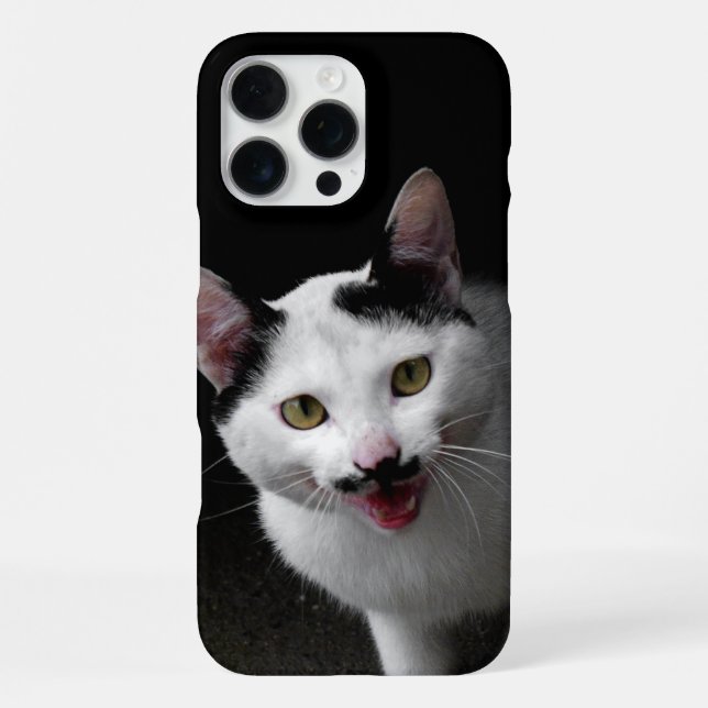 Cat with Moustache iPhone Case (Back)