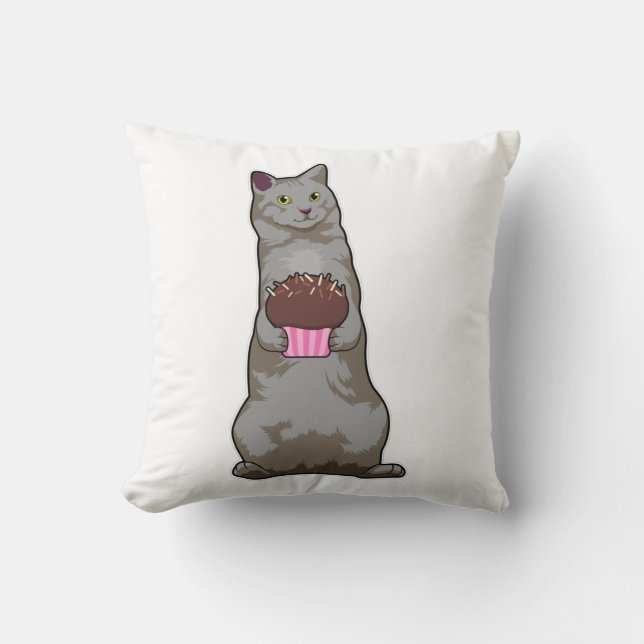 Cat with Muffin Cushion (Front)