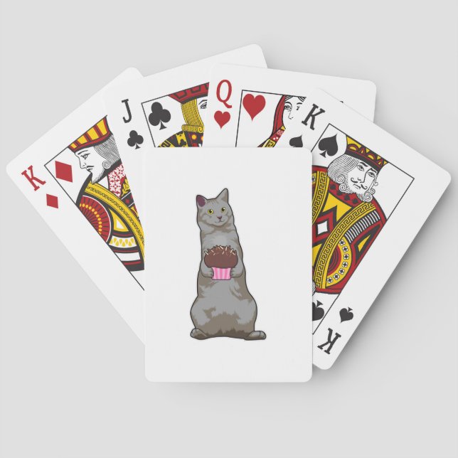 Cat with Muffin Playing Cards (Back)
