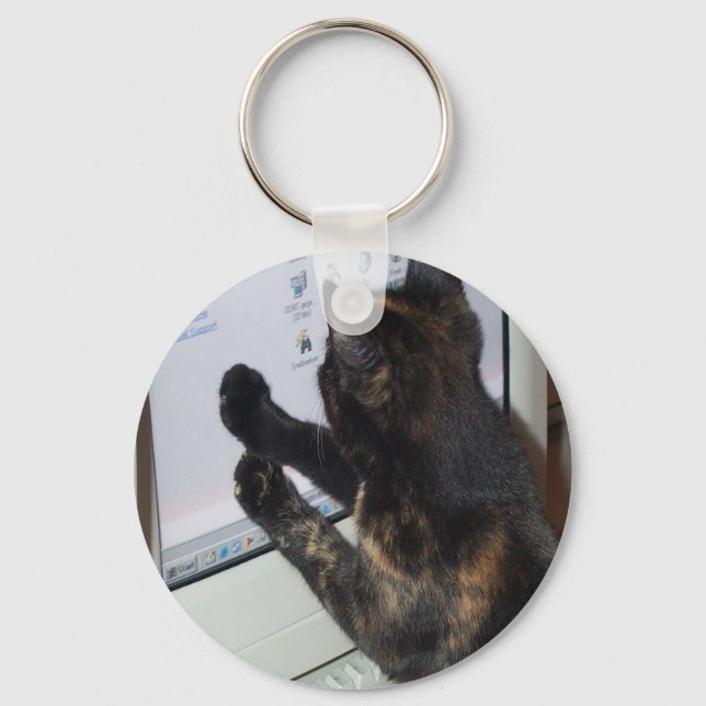 Cat with PC Key Ring (Front)