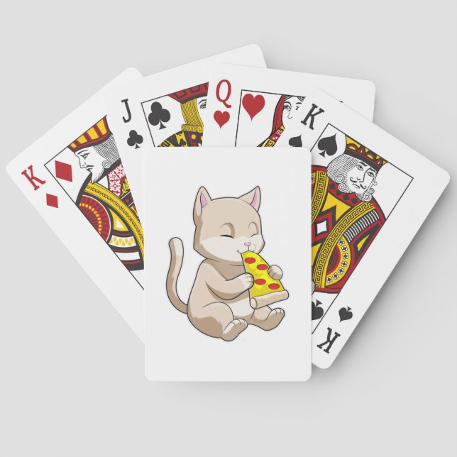 Cat with Pizza Playing Cards (Back)