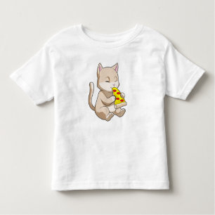 Cat with Pizza Toddler T-Shirt