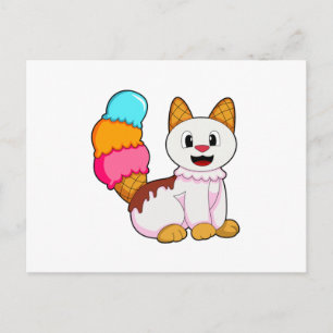 Cat with Popsicle Postcard