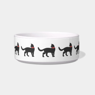 Cat with red red bow tie - Choose background color Bowl