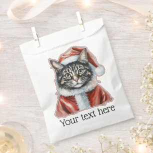 Cat With Santa Claus Outfit - Christmas 1 Favour Bag