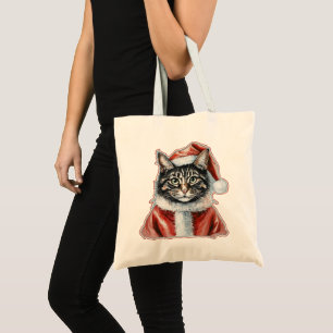 Cat With Santa Claus Outfit - Christmas 1 Tote Bag