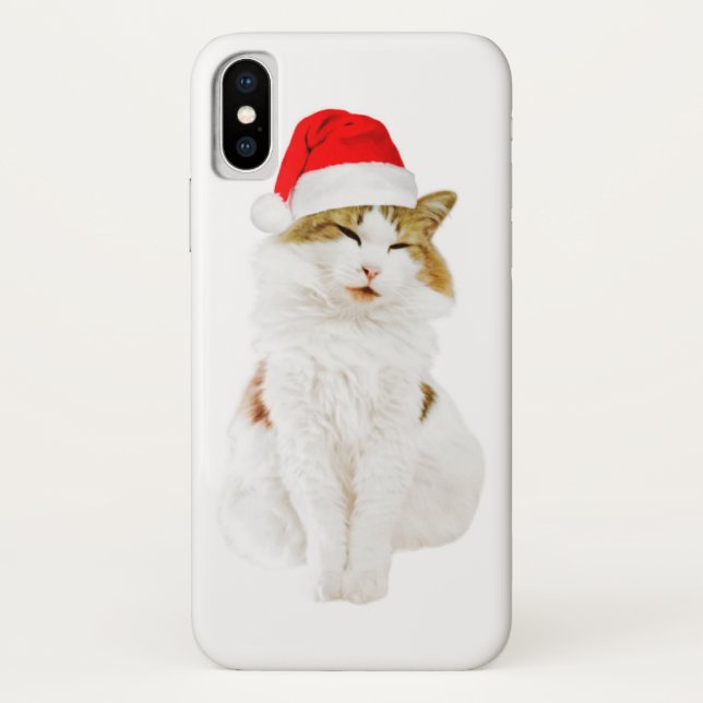 Cat with Santa's Hat Case-Mate iPhone Case (Back)