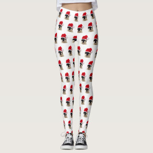 Cat with Santa's Hat Leggings
